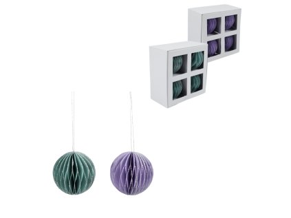 Sada papírových ozdob ORLISS 4 ks v pastelových barvách