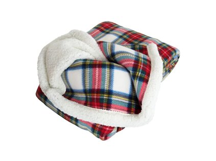 Hřejivá beránková deka BUFFALO TARTAN barevná z mikroplyše