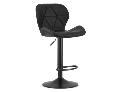 Moderní barová židle z eko kůže s černou nohou WEST, černá