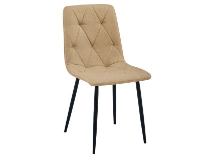 Elegantní hnědá jídelní židle LIBRA s černými nohami