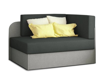 Malá rozkládací pohovka ROSA tmavě šedá/světle šedá s moderním designem