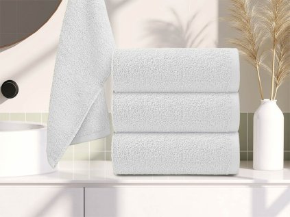 Dziecięcy ręcznik Bella biały 30x50 cm z miękkiej 100% bawełny