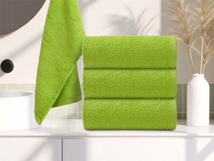 Dziecięcy ręcznik Bella zielony 30x50 cm z wysokiej jakości 100% bawełny