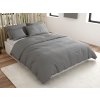 Jednobarevné bavlněné povlečení Lux šedé s hotelovou kapsou