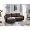Hnědá rohová sedací souprava SORRENTO (Wersja sofy Lewy róg)