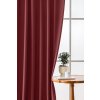 54035 6 2x vinovy zatemnovaci zaves velvet s kovovymi krouzky 135x250 cm