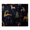 Povlečení mikroplyš GOLDEN DEER tmavě modré + prostěradlo 200x220 cm (Rozmiar pościeli 2 szt 70 x 80 cm | 200 x 220 cm)