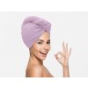 59074 1 rychleschnouci frote turban na vlasy svetle fialovy 100 bavlna