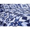 PATCHWORK modré povlečení - bavlněná sada do stylové ložnice