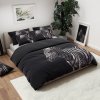 Černé 3D povlečení z mikrovlákna ZEBRA – luxusní a stylový doplněk ložnice