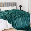 Kvalitní mikroplyšová deka VELORIA tmavě zelená s luxusním designem