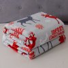 Hřejivá mikroplyšová deka MERRY CHRISTMAS DEER šedá pro vánoční pohodu