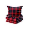 Povlečení mikroplyš ALBURY červené s tartanovým designem