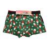 Sada pánských boxerek RETRO CHRISTMAS zeleno-černé s vánočním designem