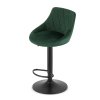 56505 2 zelena barova zidle kast velvet s cernou nohou