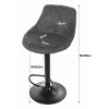 56505 5 zelena barova zidle kast velvet s cernou nohou