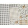 Povlečení PATCHWORK béžové s jemným patchworkovým motivem
