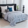 Květinový přehoz FLOWERS modrý pro harmonický vzhled ložnice