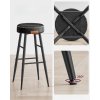 Moderní barové židle EKHO – sada 2 ks, výška 76 cm, černý elegantní vzhled do kuchyně i kavárny.