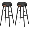 Sada 2 barových židlí EKHO – výška 76 cm, černý design, moderní a elegantní doplněk pro váš bar či kuchyň.