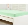 Světle zelené jersey prostěradlo ALVORA 90 x 200 cm pro pohodlný spánek