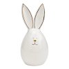 Keramický zajíček AURIC BUNNY 14 cm bílý se zlatými detaily