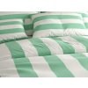 Povlečení STRIPES bílo-zelené s elegantním pruhovaným motivem