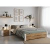 Łóżko IKAROS 180 x 200 cm, dąb artisan/biały