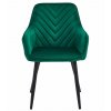 Komfortní jídelní křeslo NANA VELVET zelené s měkkým čalouněním
