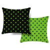 Zelené puntíkaté povlaky COLAM GREEN 45x45 cm – sada 2 ks