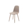 Moderní jídelní židle FOX béžová s dřevěnými nohami