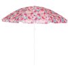 Růžový slunečník FLAMINGO 200 cm – veselý motiv, kloub, hrot, ideální na pláž i zahradu