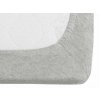 Prześcieradło frotte jasnoszare 90 x 200 cm