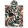 Plážové pončo SAFARI barevné 80x145 cm s exotickým vzorem listů