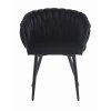 Stylové křeslo ORION VELVET černé s prošívaným opěradlem
