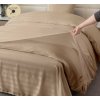 Hotelové povlečení JASMINE béžové s hotelovou kapsou a elegantním proužkem