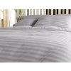 Elegantní povlečení JASMINE světle šedé – proužek 2 cm a kapsa