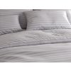 Hotelové ložní prádlo JASMINE světle šedé – proužek, kapsa, mikrovlákno