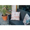 Hnědý dekorační polštář LETORIN 45x45 cm pro venkovní použití