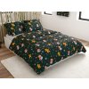 Flanelové povlečení z mikrovlákna SNĚHULÁK A PERNÍČEK zelené s vánočním motivem