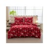 Vánoční povlečení VELVET CHRISTMAS červené s bílými soby a vločkami