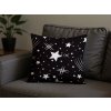 Elegantní černé povlaky NOČNÍ OBLOHA 45x45 cm s nočním vzorem