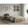 Łóżko IKAROS 90 x 200 cm, dąb artisan/szary