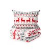 Stylové zimní povlečení DEER DREAMS bílé z flanelu