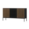 Moderní komoda MEORATI 150x40 cm černá/dub artisan do obýváku