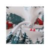 Stylové povlečení z mikrovlákna SNOWY HOUSES bílé se stromky a domy