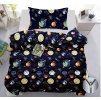 Dětské bavlněné povlečení PLANETS tmavě modré s vesmírným motivem