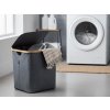 Stylový modrošedý koš na prádlo NOLVIO 50 L do koupelny