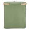 Úložný koš na prádlo NOLVIO 50 L zelený s pevným víkem