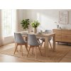 Jídelní set UMEKO a KITO – dubový stůl a šedé plastové židle